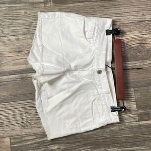 White denim shorts